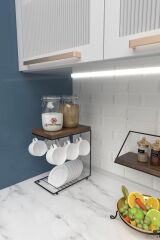 Lüks Masa Üstü Çok Amaçlı Fincanlık Kahve Standı Fincan Askılığı Kahve Düzenleyici Kahve Köşesi