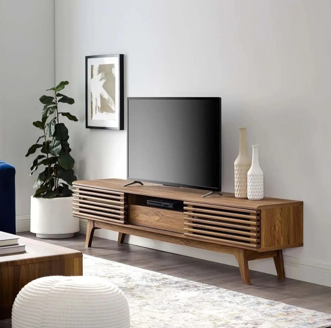 Ragnar Masif Çam Izgara Kapaklı Tek Çekmeceli Tv Ünitesi