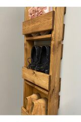 Dikey Ayakkabılık - Yükseklik 98 Cm - Ayakkabı Rafı - Ayakkabılık - Ahşap Ayakkabılık
