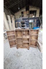 Lüks Masif Ahşap Bar Dolabı Rustik Dolap Çok Amaçlı İçki Dolabı Meşrubat Dolabı