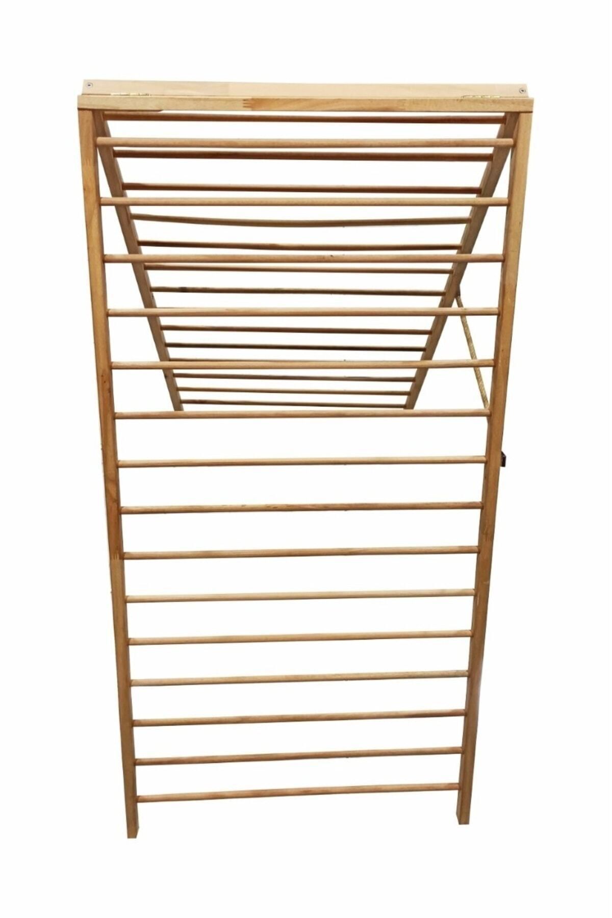 Şık Ahşap Çamaşırlık Kurutmalık, Kayın Renk, Dayanıklı ve Estetik Tasarım