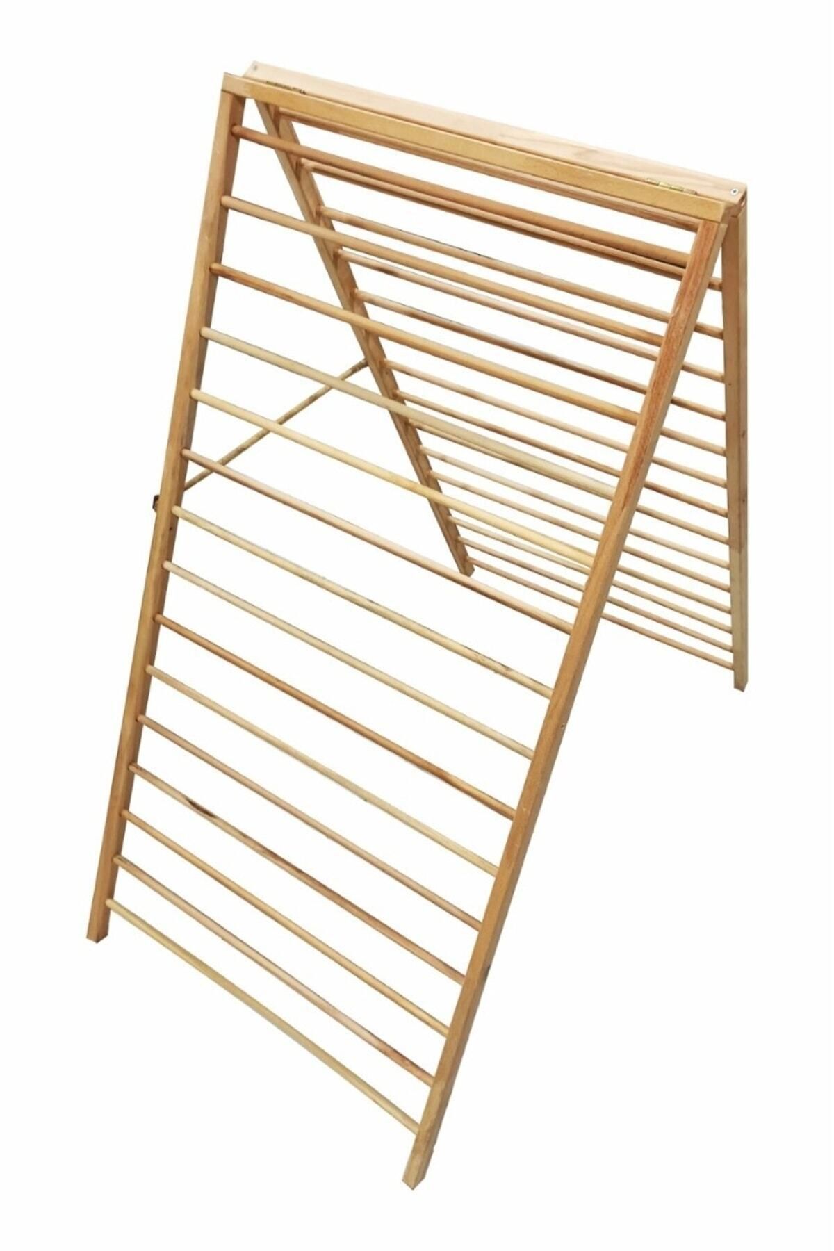 Şık Ahşap Çamaşırlık Kurutmalık, Kayın Renk, Dayanıklı ve Estetik Tasarım