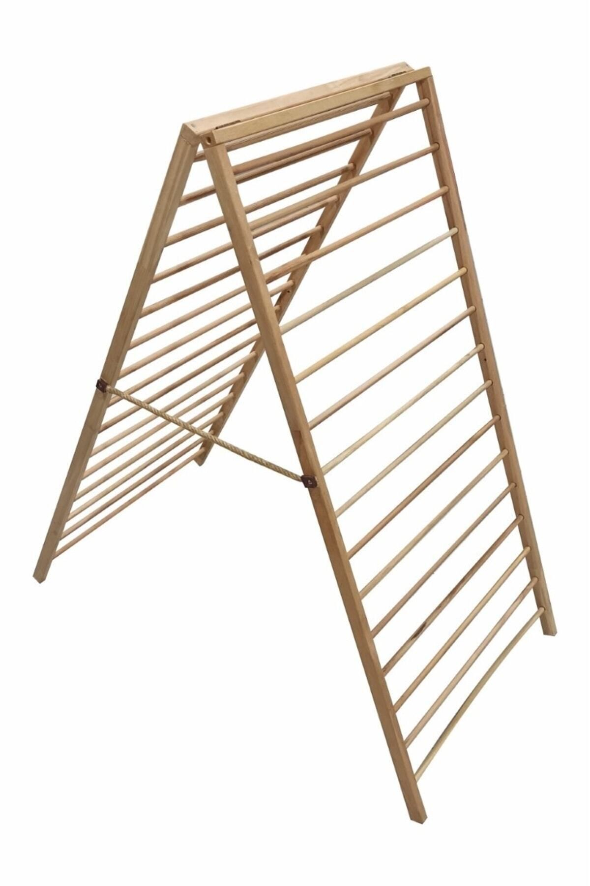 Şık Ahşap Çamaşırlık Kurutmalık, Kayın Renk, Dayanıklı ve Estetik Tasarım