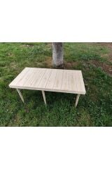 Ahşap Piknik Kamp Masası Açılabilir Portatif Taşınabilir Masa Yer Kaplamayan Sehpa 50x100cm