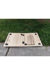 Ahşap Piknik Kamp Masası Açılabilir Portatif Taşınabilir Masa Yer Kaplamayan Sehpa 50x100cm