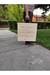 Ahşap Piknik Kamp Masası Açılabilir Portatif Taşınabilir Masa Yer Kaplamayan Sehpa 50x100cm