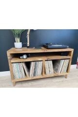 Plak Ve Pikap Sehpası, 37cm*90cm, Plak Çalar Standı Endüstriyel Masa