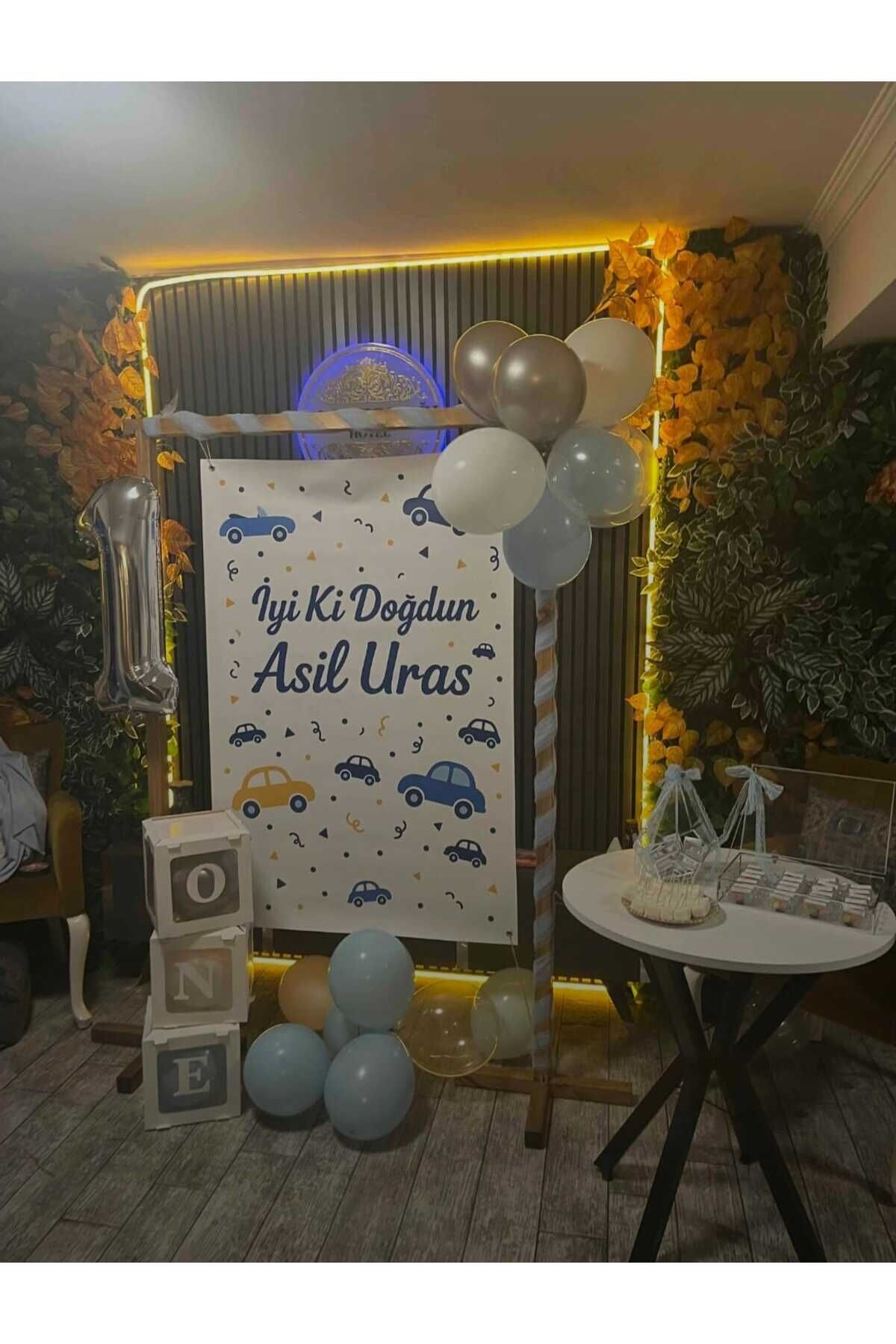 Arka Fon Söz Nişan Düğün Doğum Günü Organizasyon Etkinlik Tag Karşılama Standı Ceviz Renk