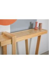 Özel Tasarım Masif Ahşap Dresuar Natural Renk 100x30xH85