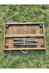 Ahşap Katlanır Portatif Taşınabilir Kamp Piknik Masası 50x70 cm