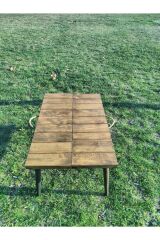 Ahşap Katlanır Portatif Taşınabilir Kamp Piknik Masası 50x70 cm