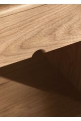 Özel Tasarım Masif Çam Tek Çekmeceli Komodin Ceviz Renk