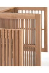 Lüks Masif Ahşap Salon Konsol Ahşap Izgara Kapaklı Raflı Dolap Çeyiz Dolabı