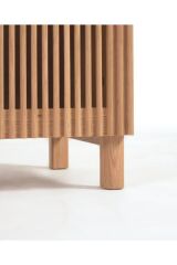 Lüks Masif Ahşap Salon Konsol Ahşap Izgara Kapaklı Raflı Dolap Çeyiz Dolabı