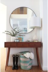 Dekoratif Masif Ahşap Dresuar Çekmeceli Makyaj Masası Salon Antre Hol Dresuar