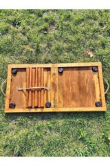 Ahşap Piknik Kamp Masası Açılabilir Portatif Taşınabilir Masa Yer Kaplamayan Sehpa 50x100cm