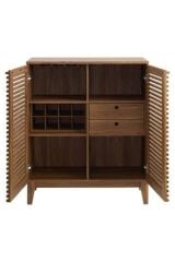 Ahşap Dekoratif Şarap Standı Şaraplık Çok Amaçlı Dolap